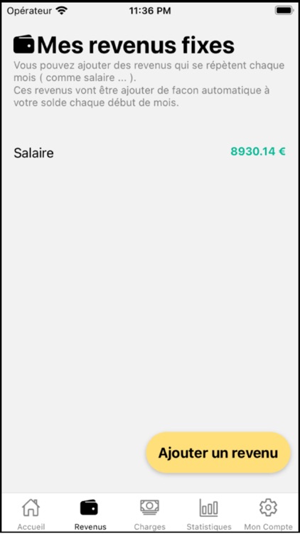 Mes dépenses - Gestion Budget