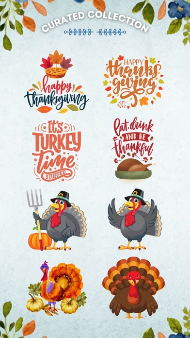 100+ Thanksgiving Day Stickers Screenshot
