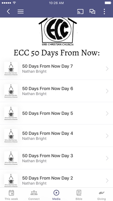 Erie Christian Church Screenshot