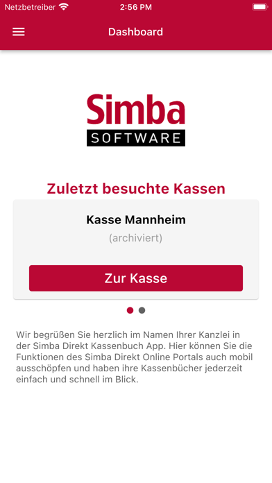 Simba Direkt Kassenbuch Screenshot
