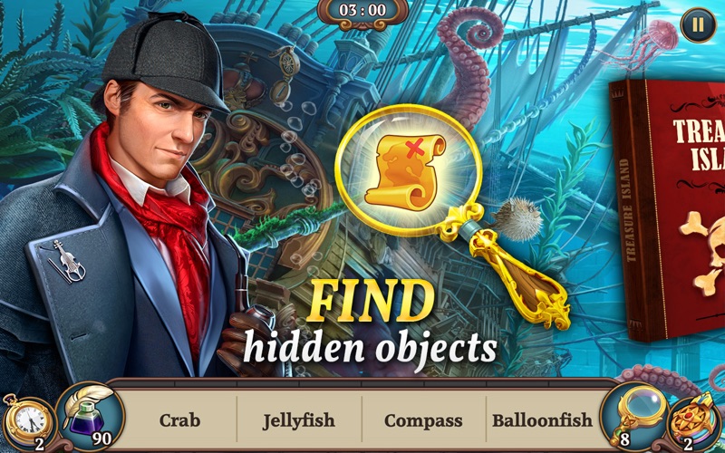 sherlock: hidden objects games iphone screenshot 1