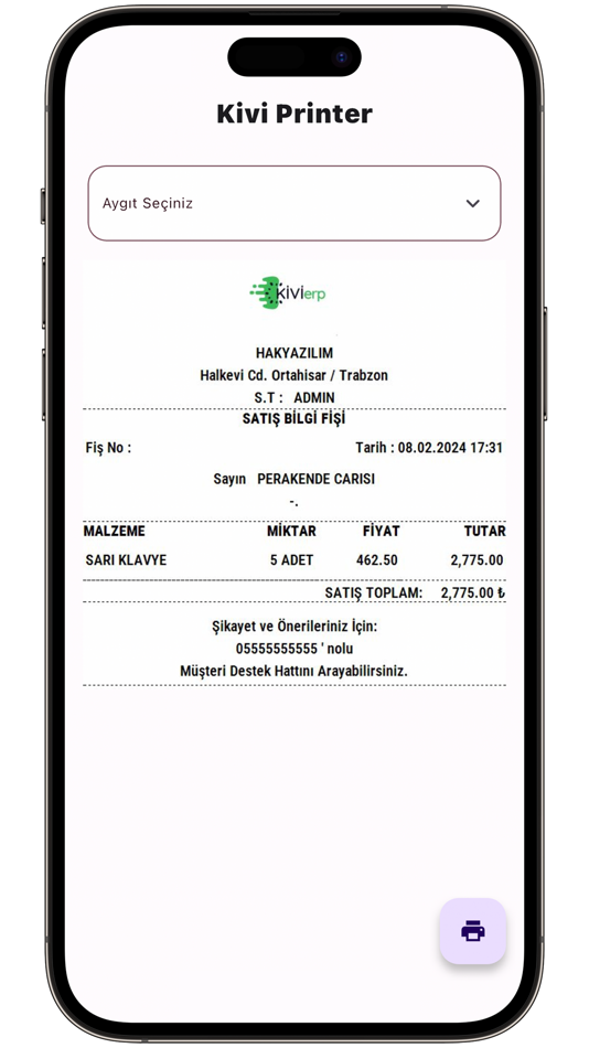 #3. Kivi Printer (iOS) Podle: KIVI BILGI SISTEMLERI VE TEKNOLOJILERI YAZILIM DANISMANLIK HIZMETLERI TICARET ANONIM SIRKETI