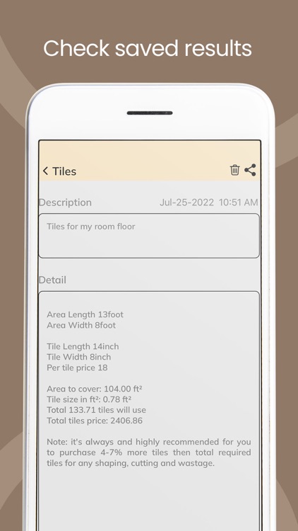 Tiles And Bricks Estimator screenshot-3