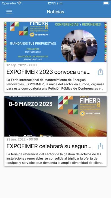 EXPOFIMER Screenshot