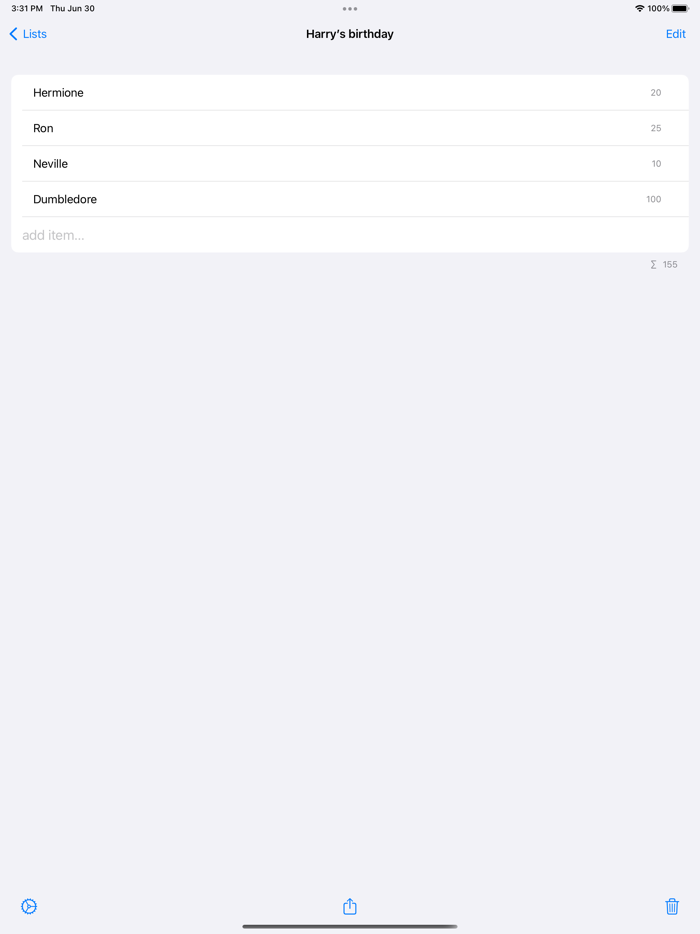 Just lists simple and usable
