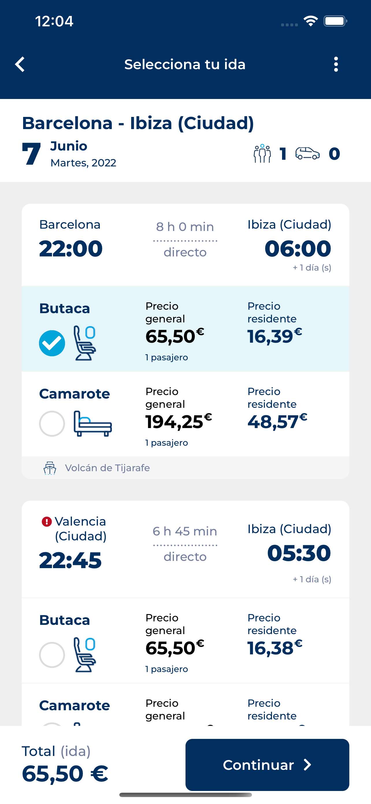 Trasmed: Reserva tu ferry screenshot 2