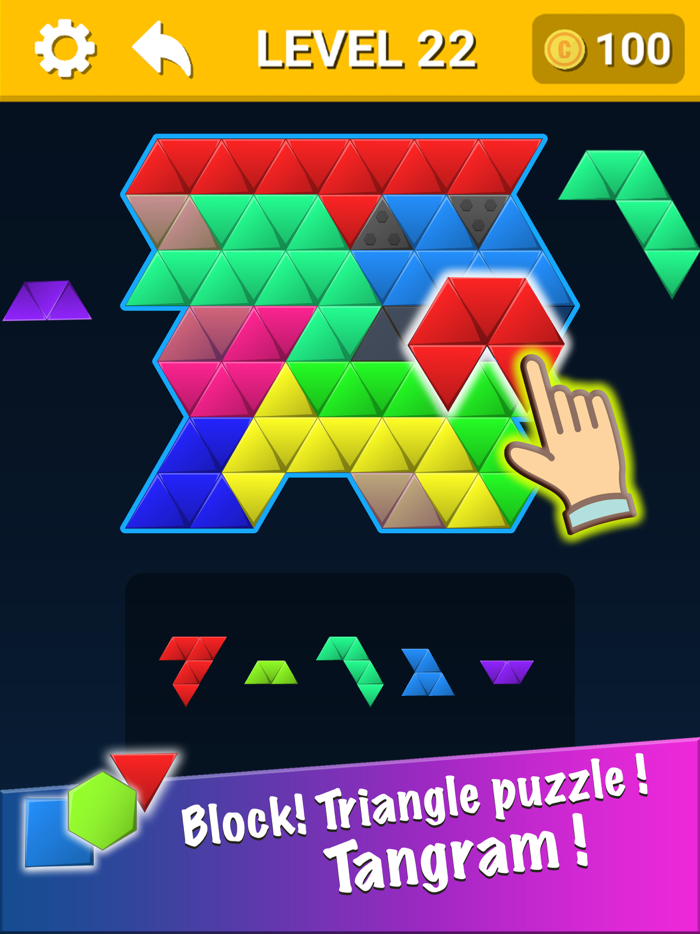 Hexa Block Triangle Puzzle
