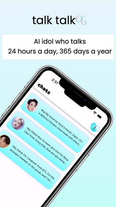 Sodatalk : AI kpop idol chat Screenshot