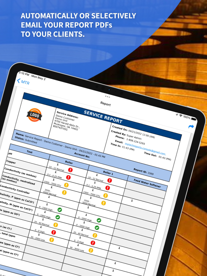 MTR Water Treatment Reporting