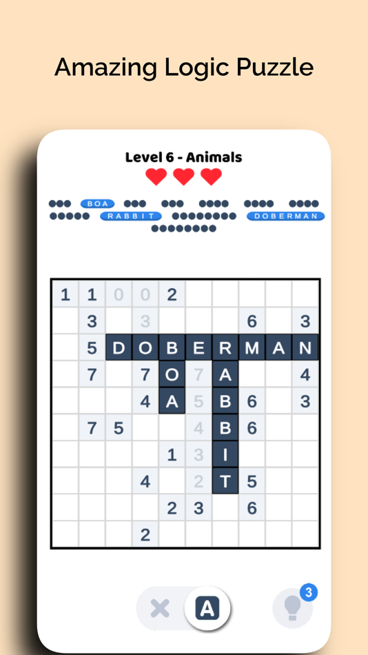 #4. Minesweeper Words -CrossPuzzle (iOS) By: Antonis Panoris