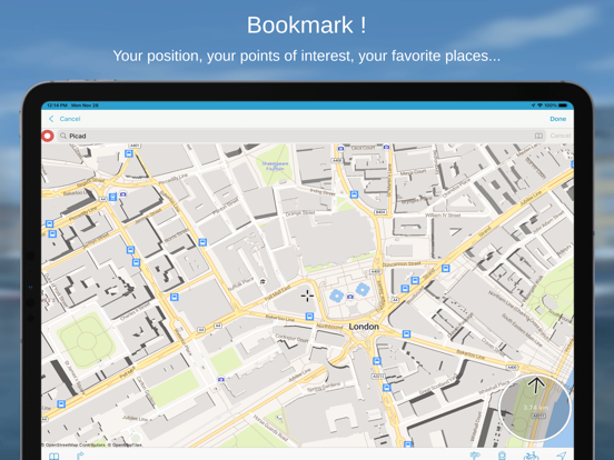 London on Foot : Offline Map iPad screenshot 5 - Navigation app