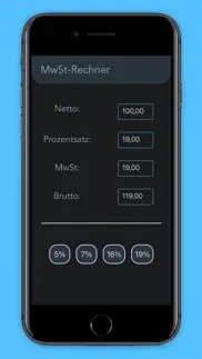 pro mehrwertsteuer rechner iphone screenshot 1
