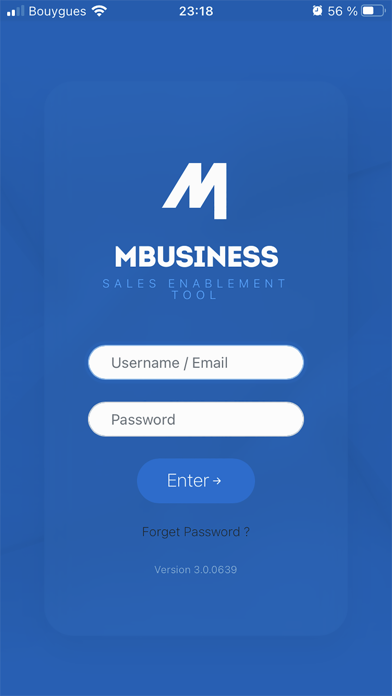 Screenshot 1 of MBusiness App