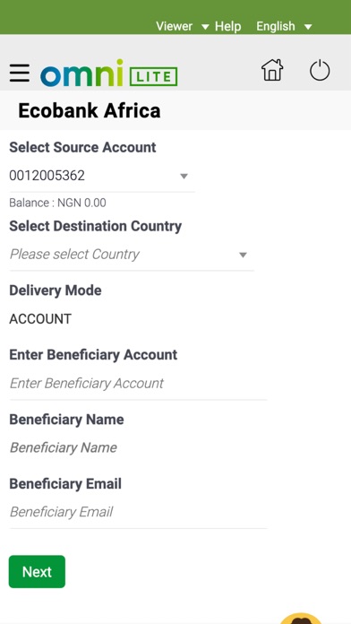 Ecobank Omni Lite Screenshot