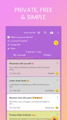 Game screenshot Ease Journal -Diary &Gratitude hack