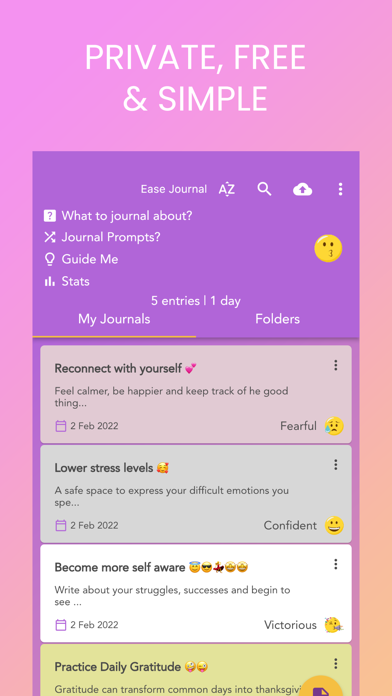 Ease Journal -Diary &Gratitude Screenshot