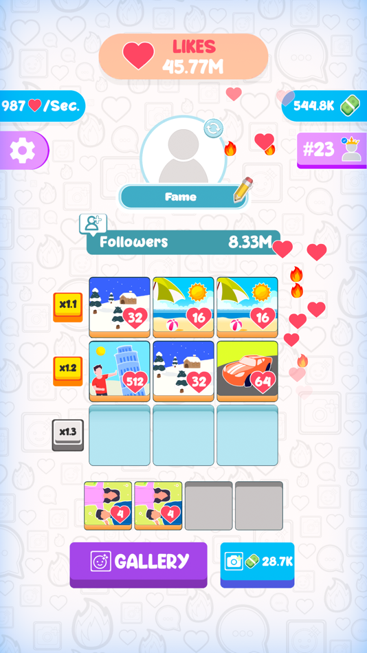 #3. Fame Clicker (iOS) Bởi: Piziz Games
