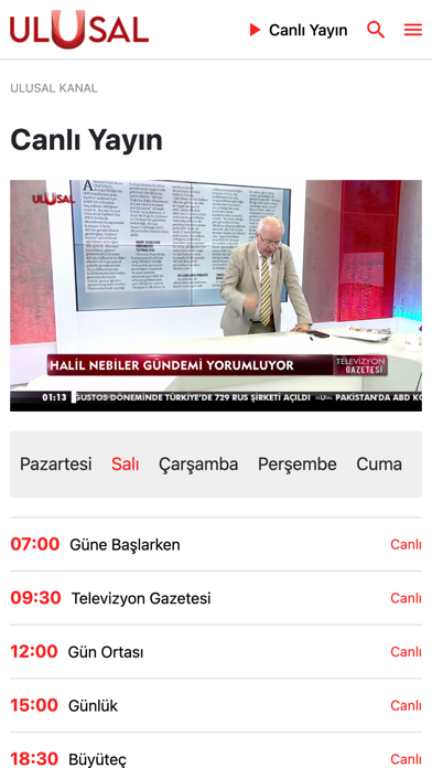 Ulusal Kanal Screenshot