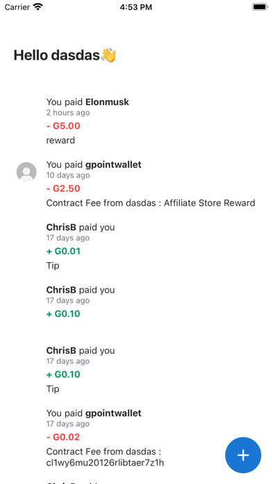 GPoint Wallet Business Screenshot