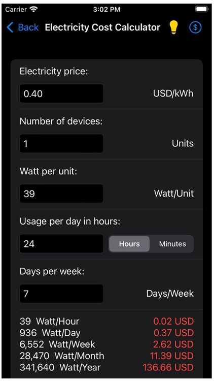 SMP ECalc - Electric Cost Calc