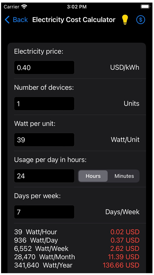 #2. SMP ECalc - Electric Cost Calc (iOS) 由: SMP Hospitality Consulting UG(hb) & Co Vertriebs KG