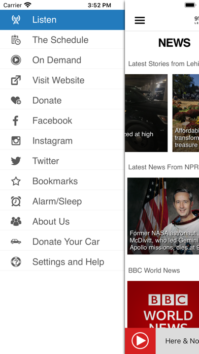 WLVR Radio Screenshot