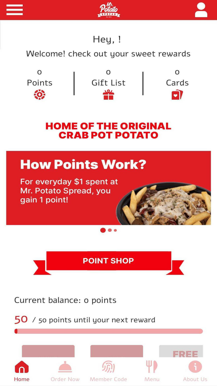 Mr Potato Spread Rewards