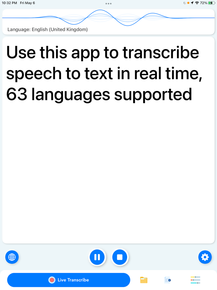 Dictation to text - transcribe