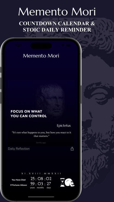 Memento Mori Stoic Reminder Screenshot