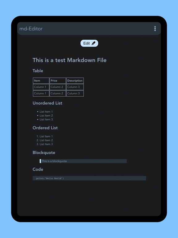 Screenshot #5 pour Pro Markdown Editor and Reader
