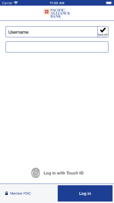 Pacific Alliance Bank Business Screenshot