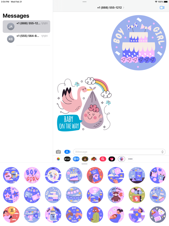 Screenshot #4 pour Cute Gender Reveal Stickers
