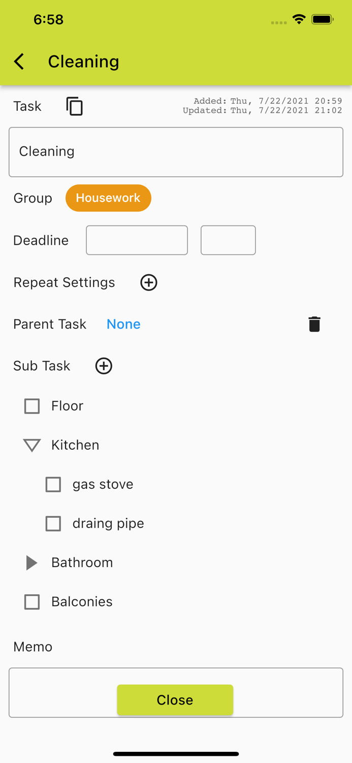 Hierarchical To-do List