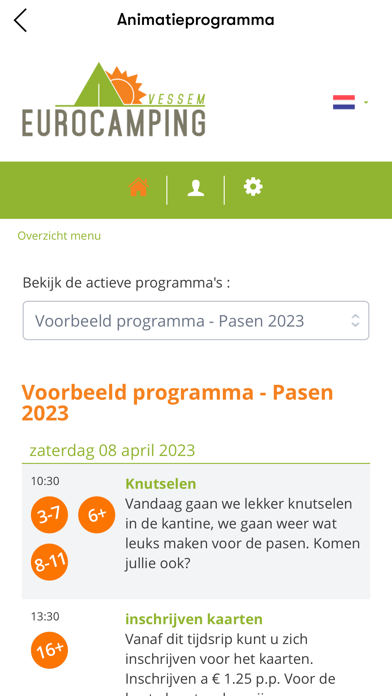 Eurocamping Vessem B.V. Screenshot