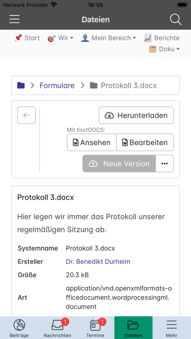 KH BL Treffpunkt Handwerk Screenshot