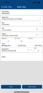 Job Cost Inc Time Card App screenshot #2 for iPhone