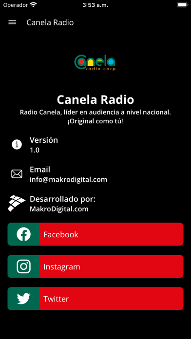 Canela Radio Screenshot