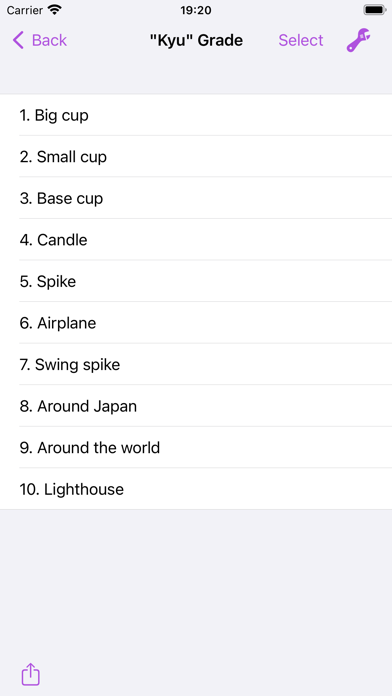 Kendama Trick List Screenshot