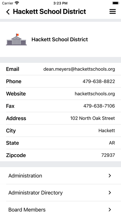 Hackett School District Screenshot