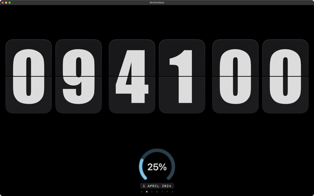 ‎McClockface: Screenshot ng Flip Clock