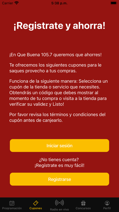 Que Buena 105.7 FM Bakersfield Screenshot