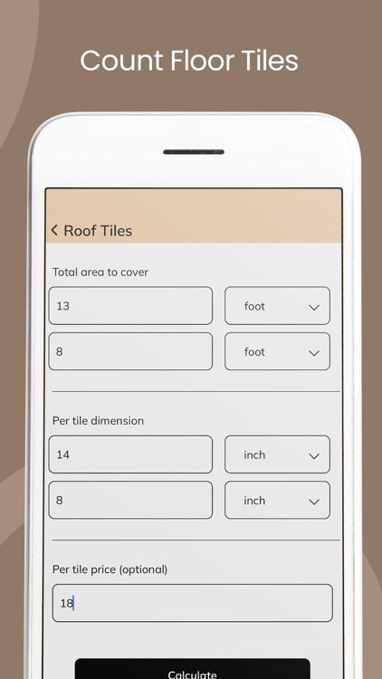 Tiles And Bricks Estimator