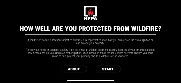 NFPA Wildfire Risk Simulator