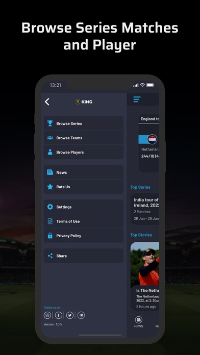 King Cricket Live Line Screenshot