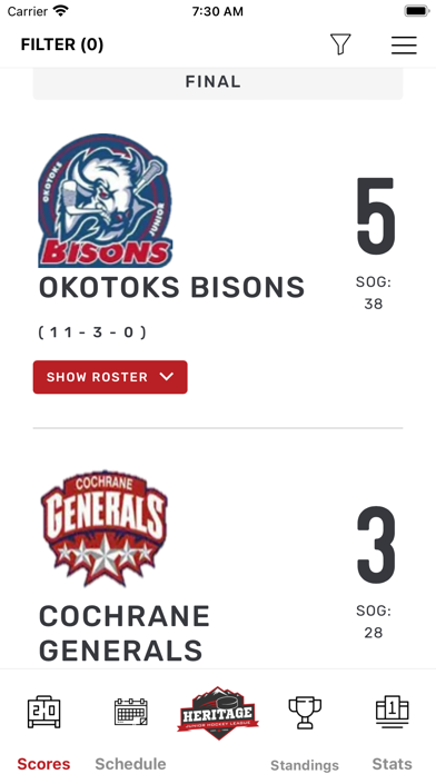 Heritage Junior Hockey League Screenshot