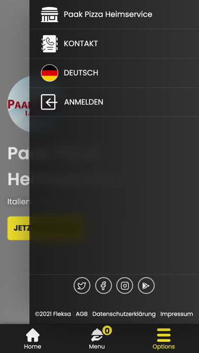 Paak Pizza Heimservice Screenshot