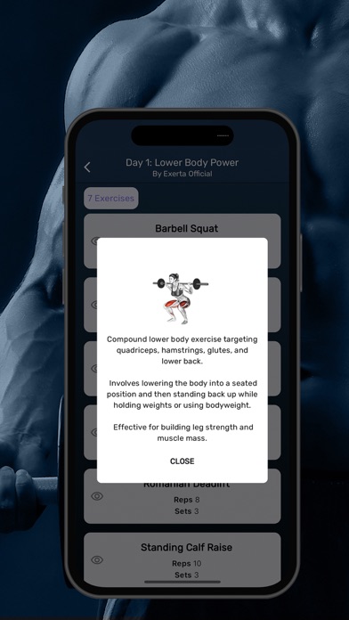 Exerta - Training and Fitness Screenshot