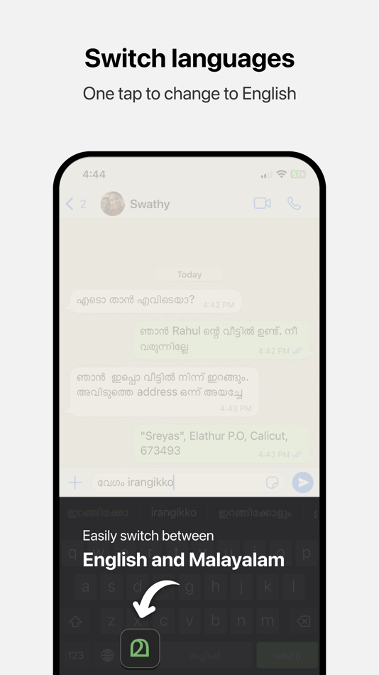#3. Manglish Keyboard (iOS) Podle: ClusterDev Technologies Private Limited