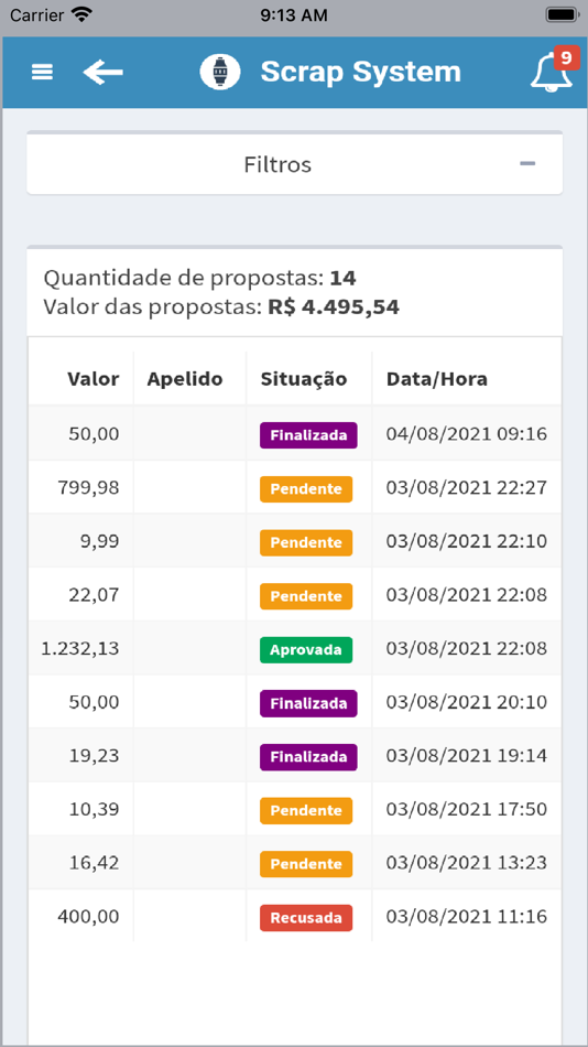 #4. Scrap System (iOS) 由: CAIO BARBOSA MACEDO