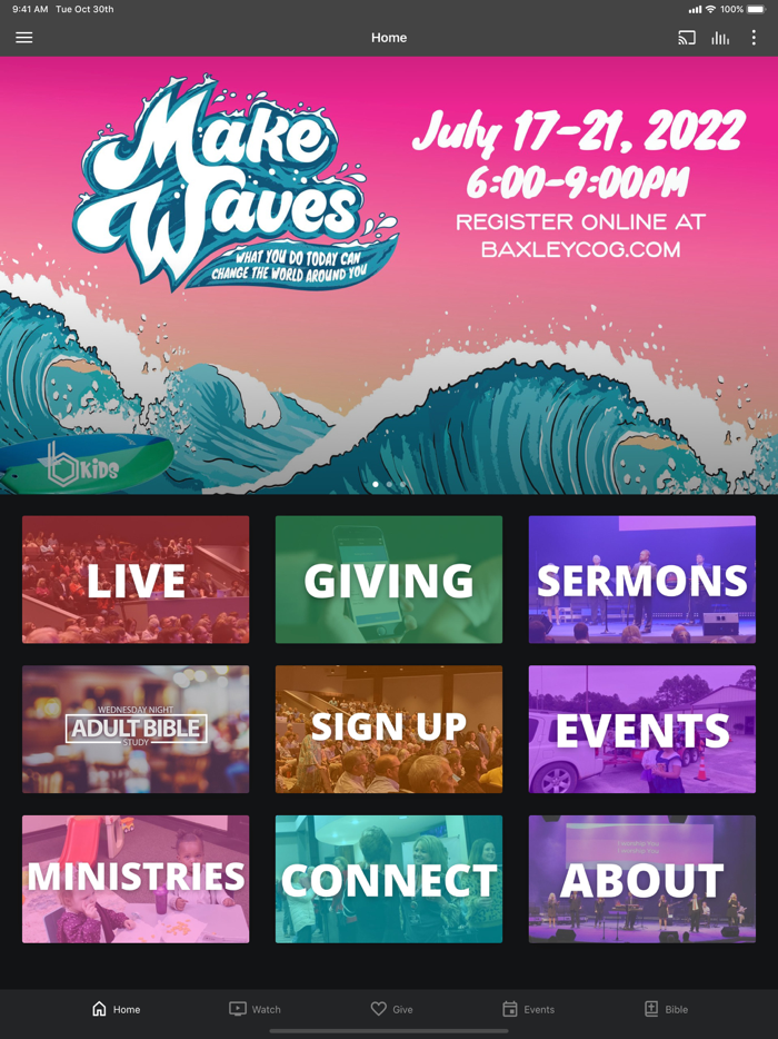 Baxley Church of God App